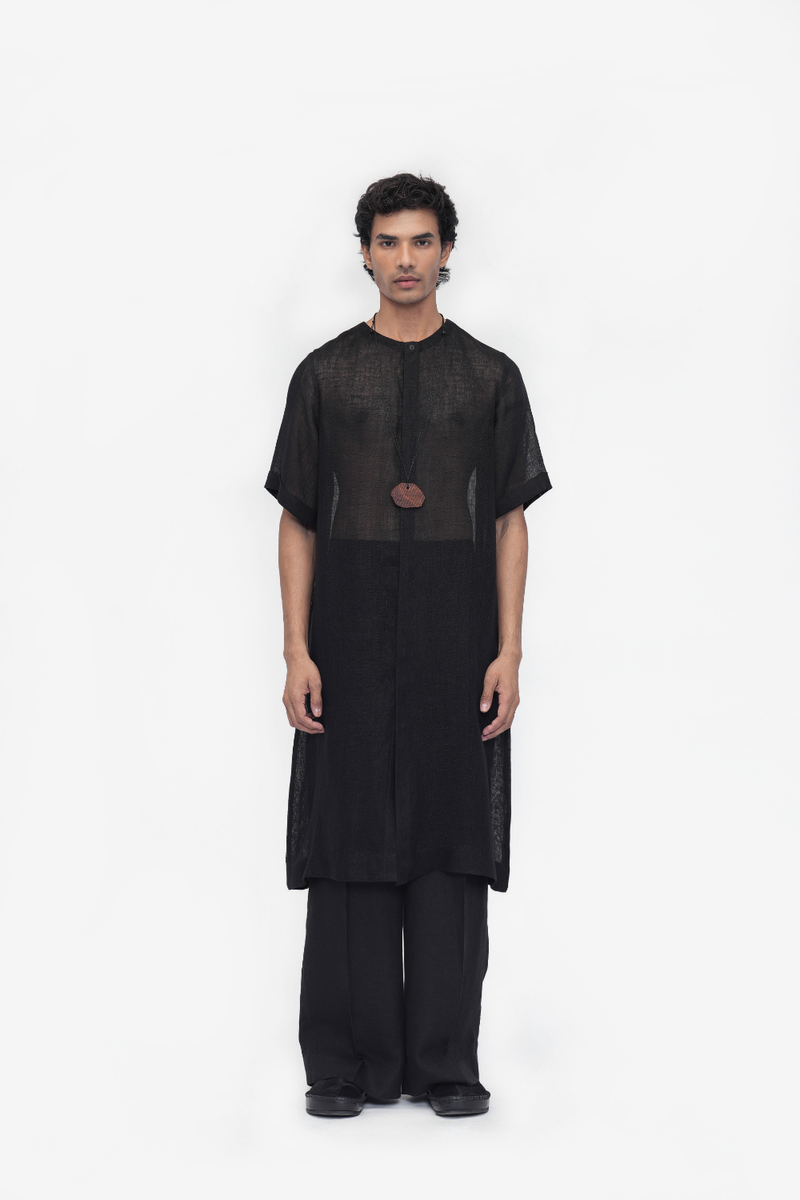 Nyima Tunic linen by Turn Black in black color for women Worldwide