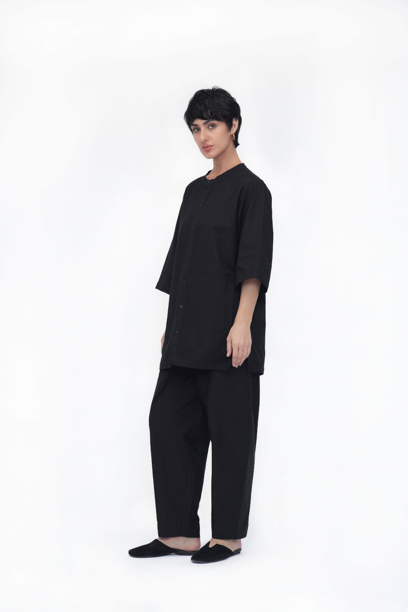 Lhoma Shirt cotton by Turn Black in black color for women Worldwide