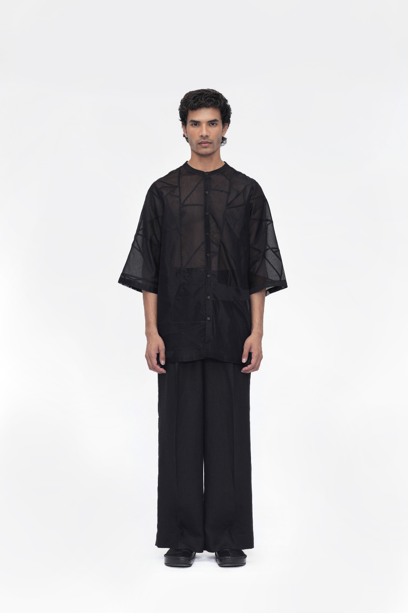 Doje Shirt silk by Turn Black in black color for women Worldwide