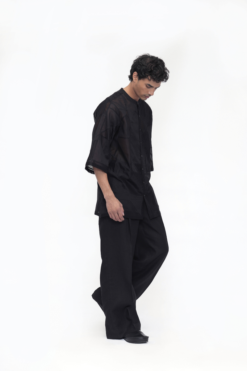 Doje Shirt silk by Turn Black in black color for women Worldwide