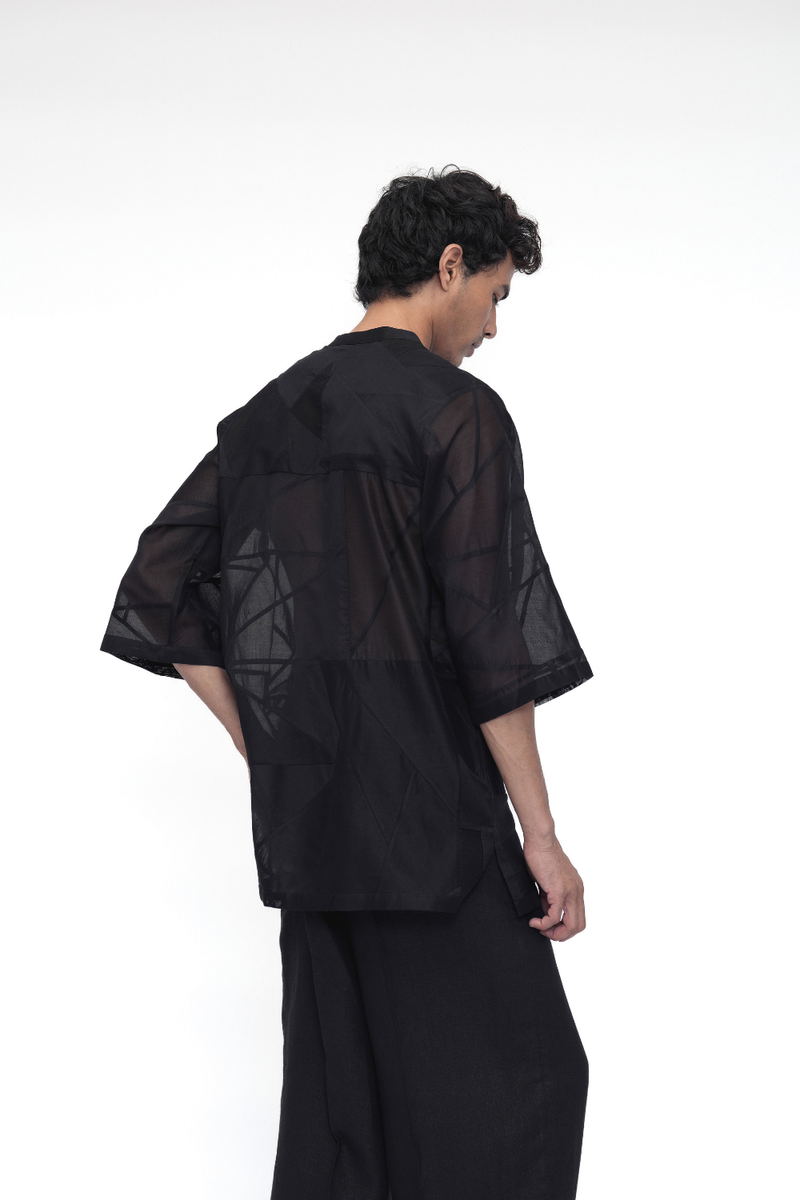 Doje Shirt silk by Turn Black in black color for women Worldwide
