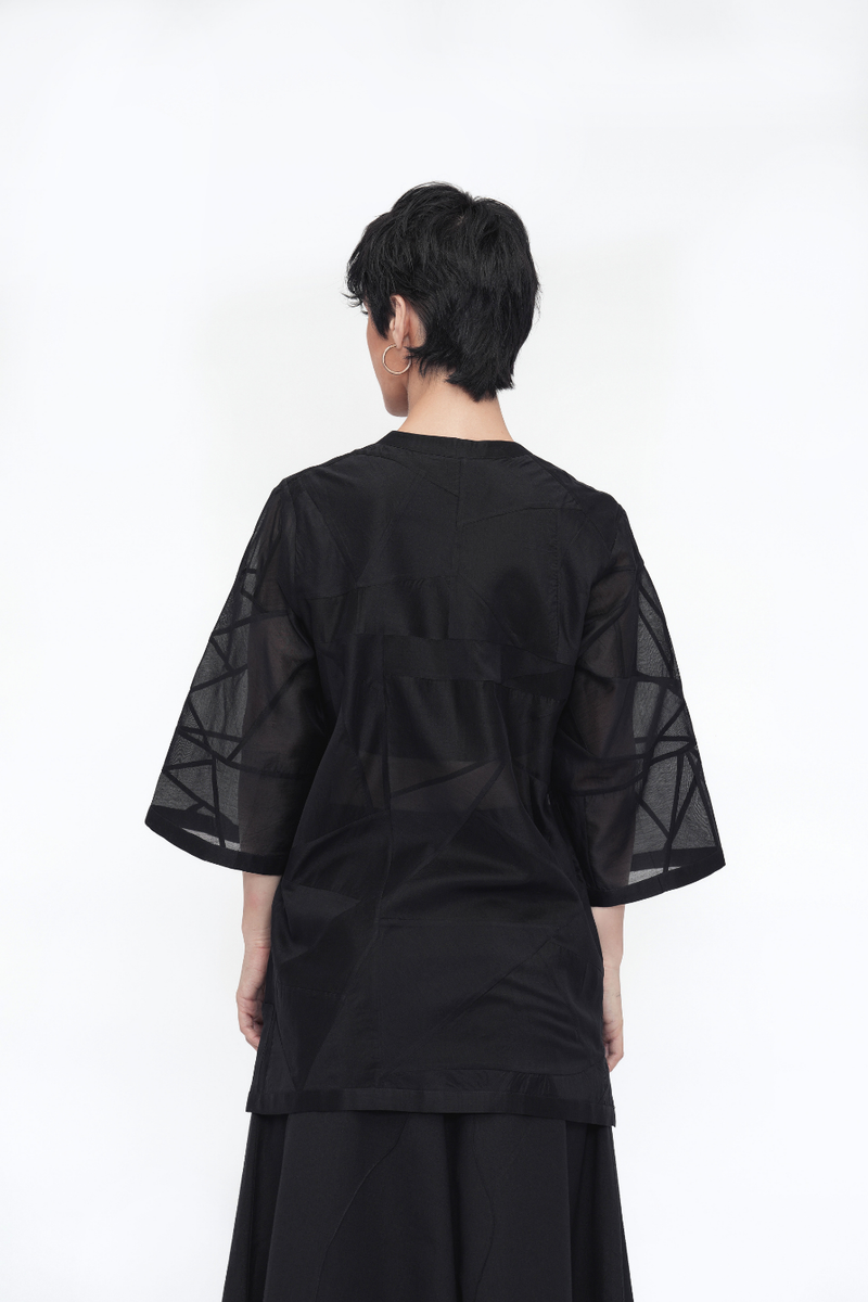 Doje Shirt silk by Turn Black in black color for women Worldwide