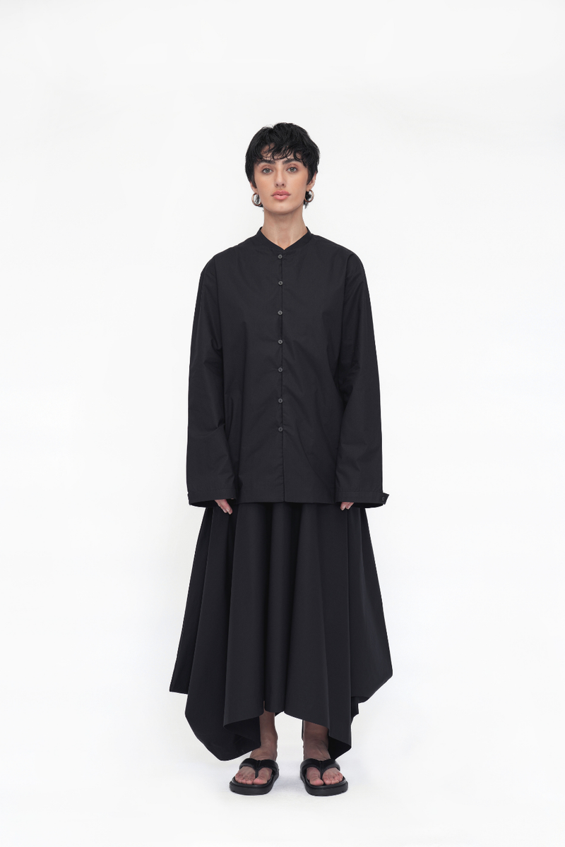 Yonten Shirt poplin by Turn Black in black color for women Worldwide