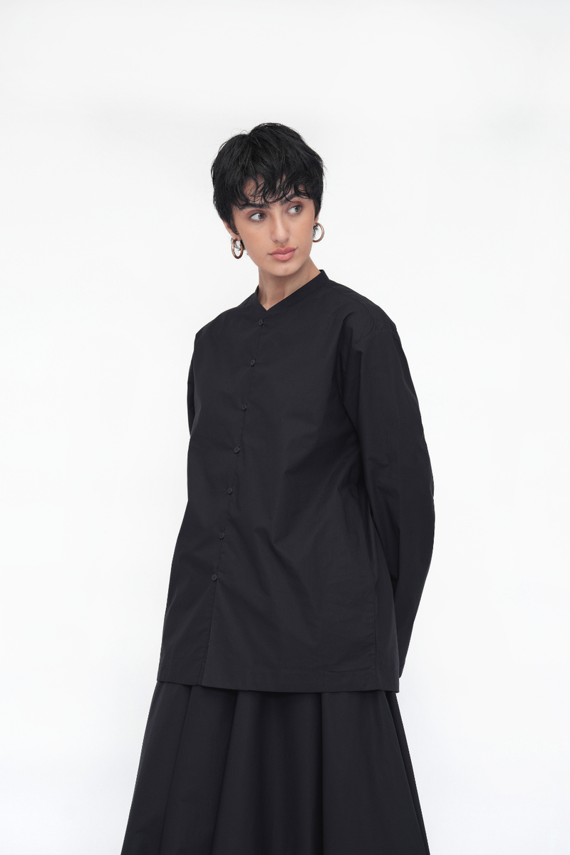 Yonten Shirt poplin by Turn Black in black color for women Worldwide