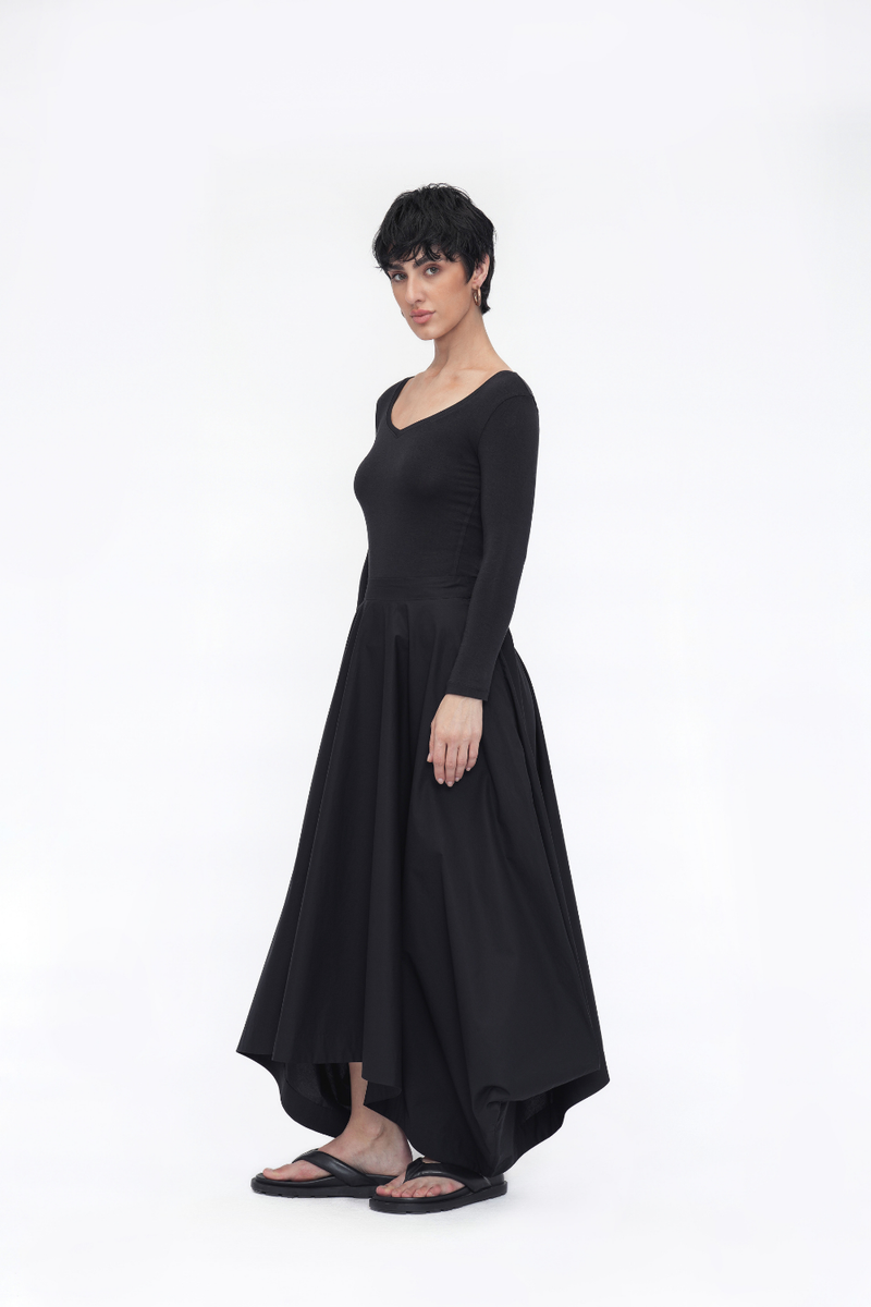 Zema Skirt poplin by Turn Black in black color for women Worldwide
