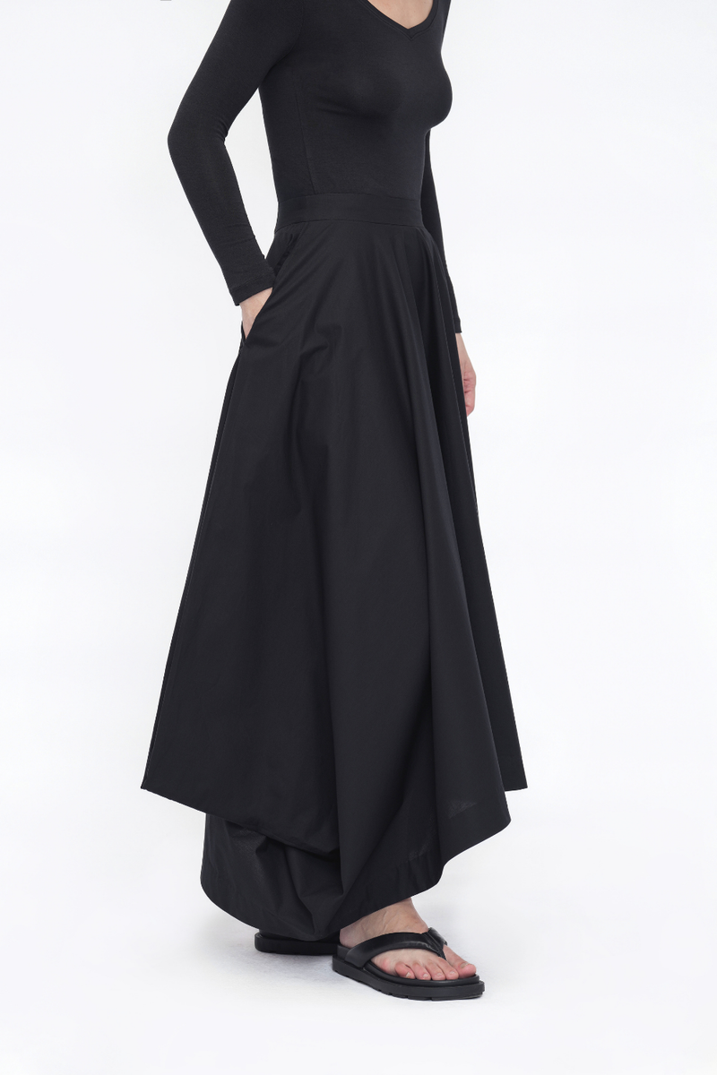 Zema Skirt poplin by Turn Black in black color for women Worldwide