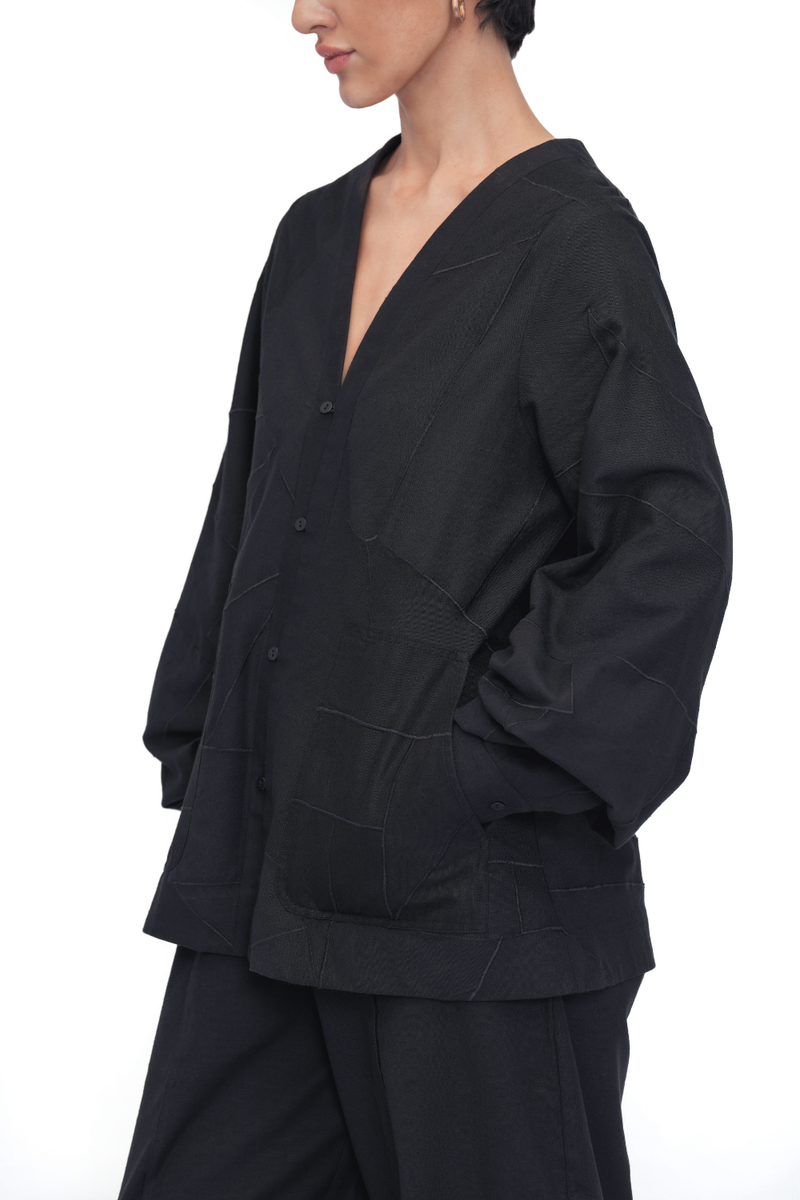 Shingka Overlay | Shirt cotton by Turn Black in black color for women Worldwide