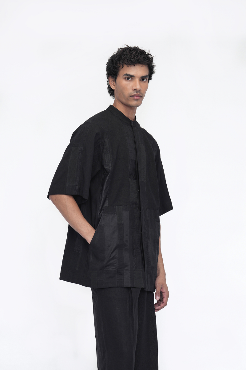 Sangye Shirt patchwork by Turn Black in black color for women Worldwide