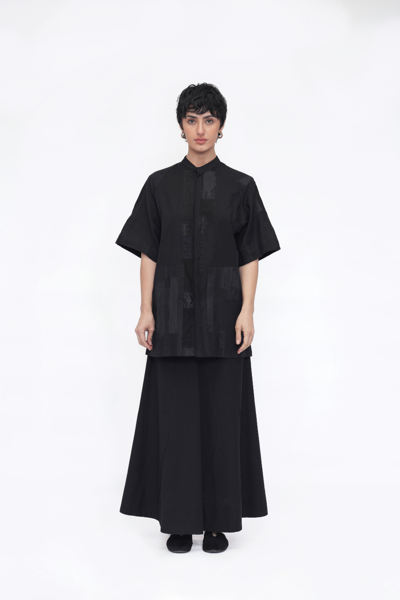 Sangye Shirt patchwork by Turn Black in black color for women Worldwide