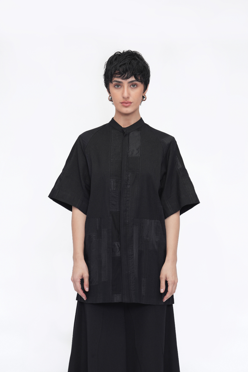 Sangye Shirt patchwork by Turn Black in black color for women Worldwide