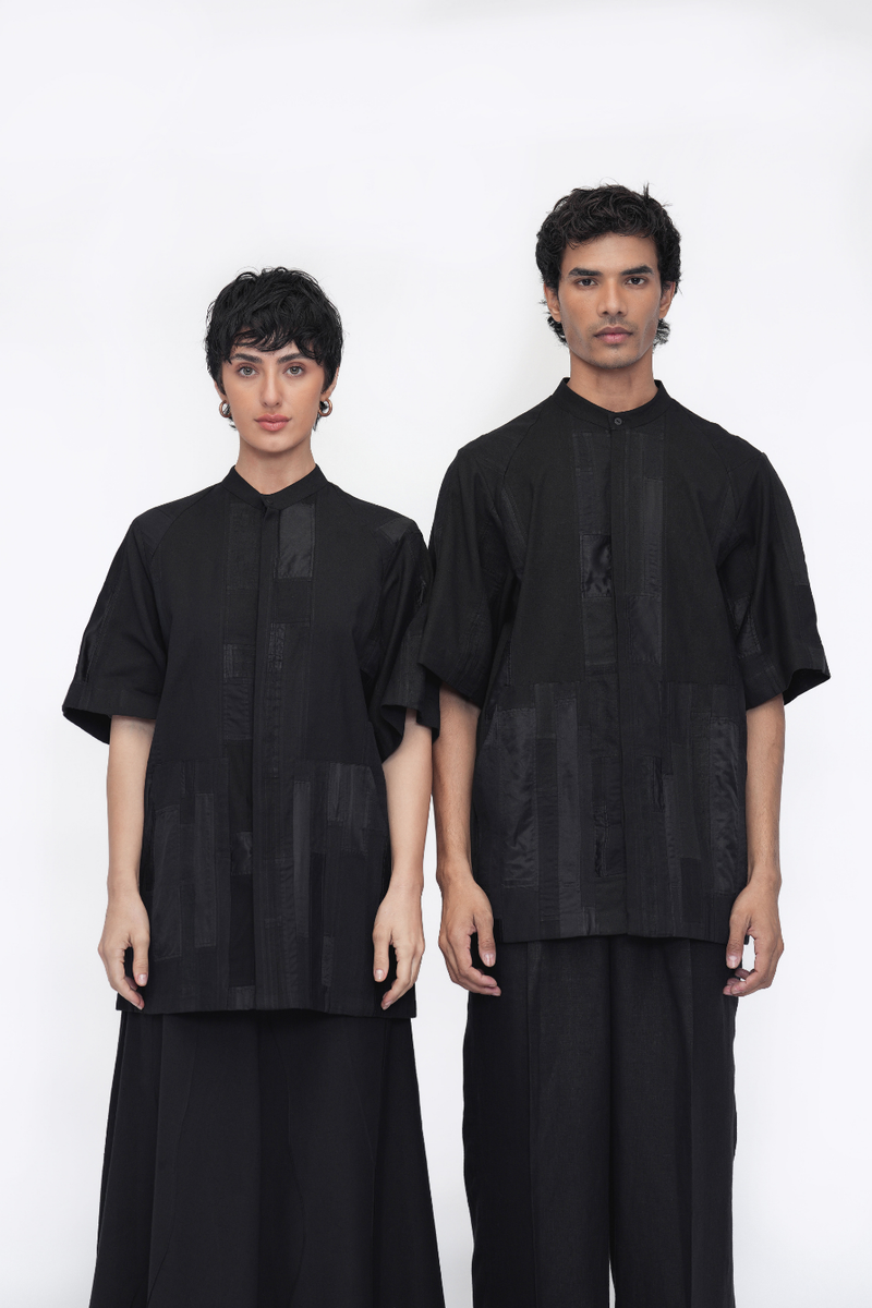 Sangye Shirt patchwork by Turn Black in black color for women Worldwide