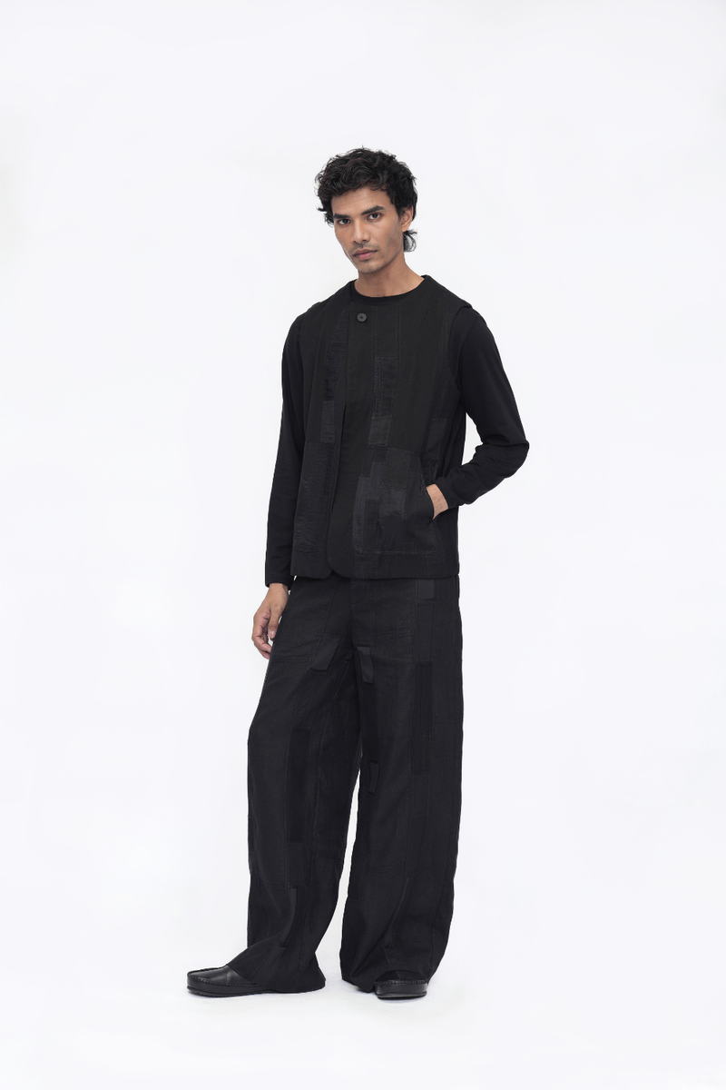Rigpa Vest Outerwear patchwork by Turn Black in black color for women Worldwide