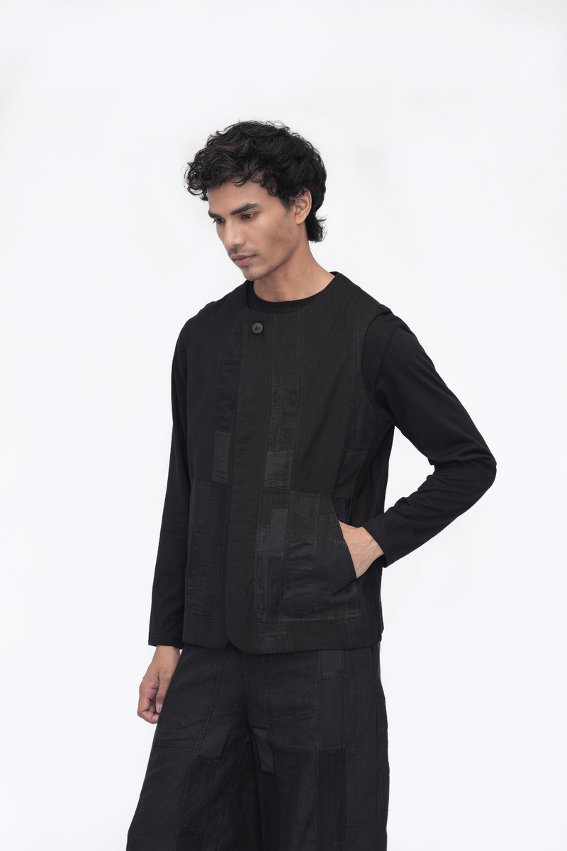 Rigpa Vest Outerwear patchwork by Turn Black in black color for women Worldwide