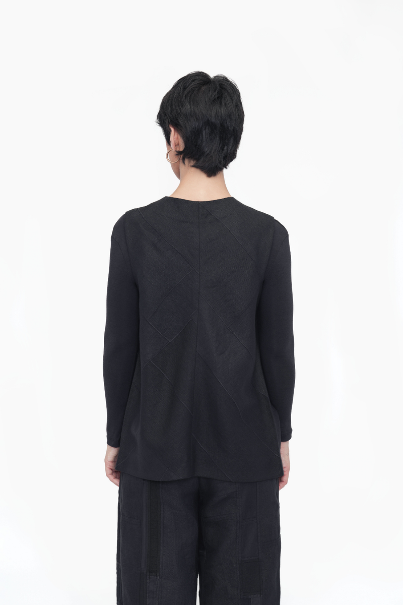 Zepa Vest Outerwear linen by Turn Black in black color for women Worldwide