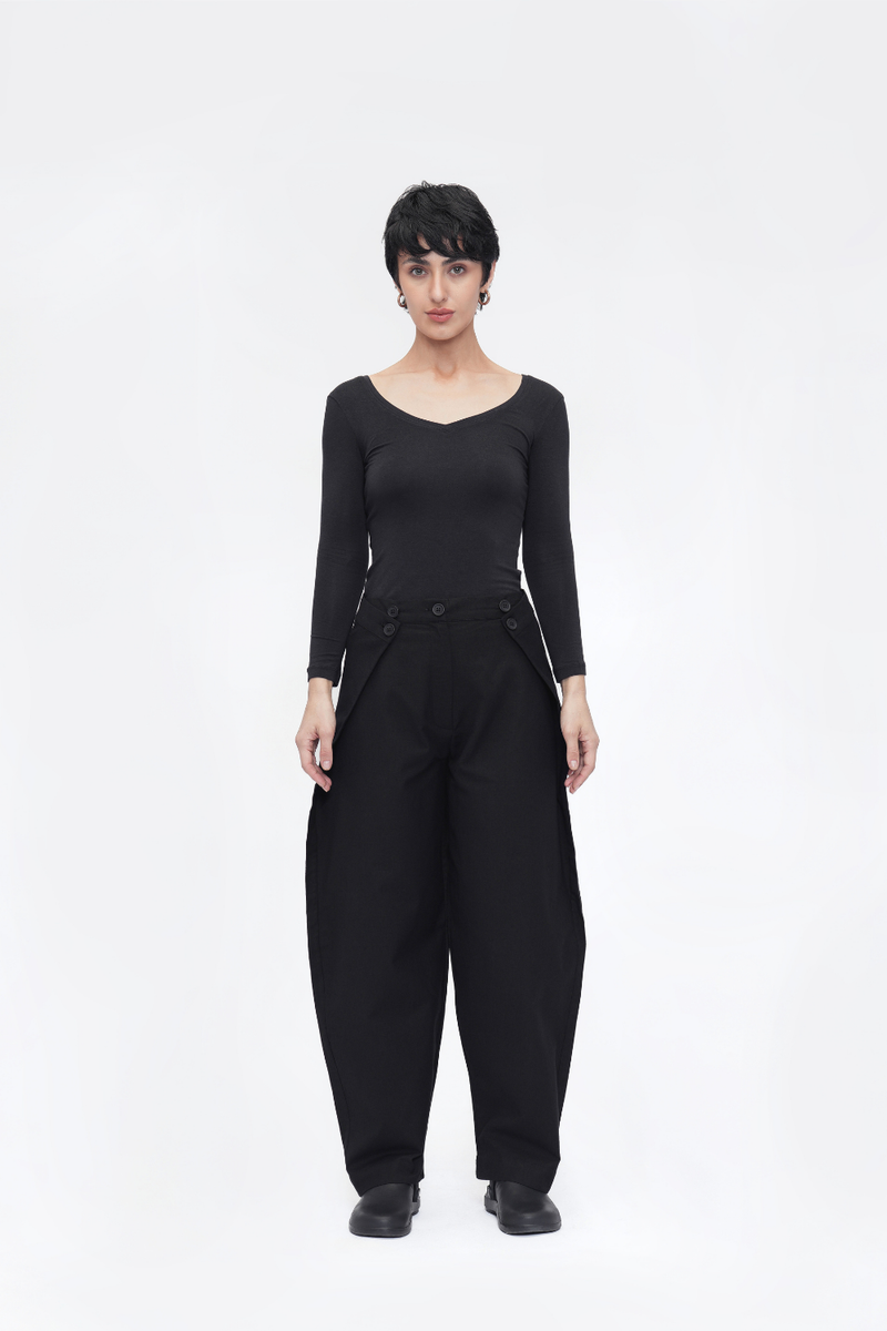 Trinle Pant cotton by Turn Black in black color for women Worldwide