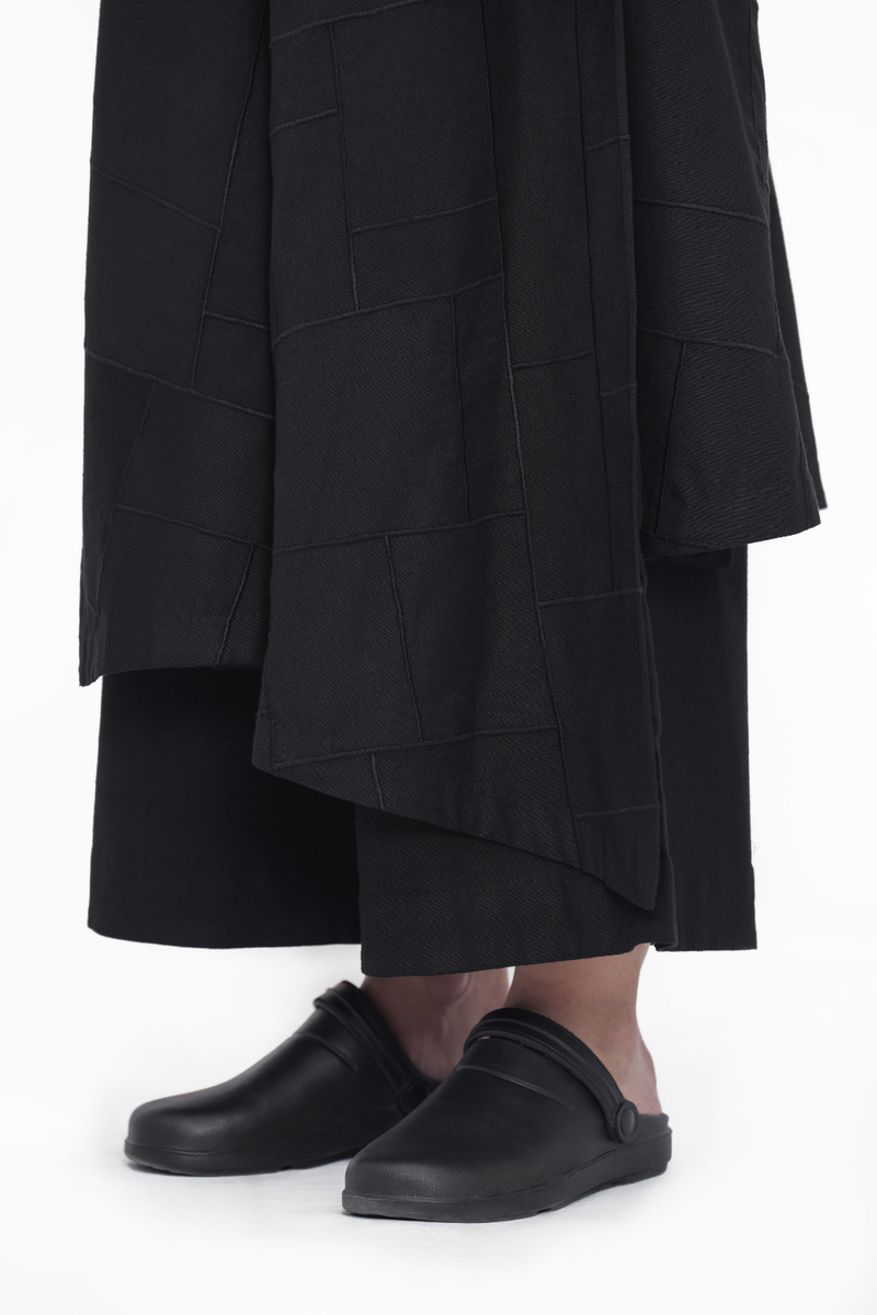 Na-Mi Pant | Assymetric Skirt cotton by Turn Black in black color for women Worldwide