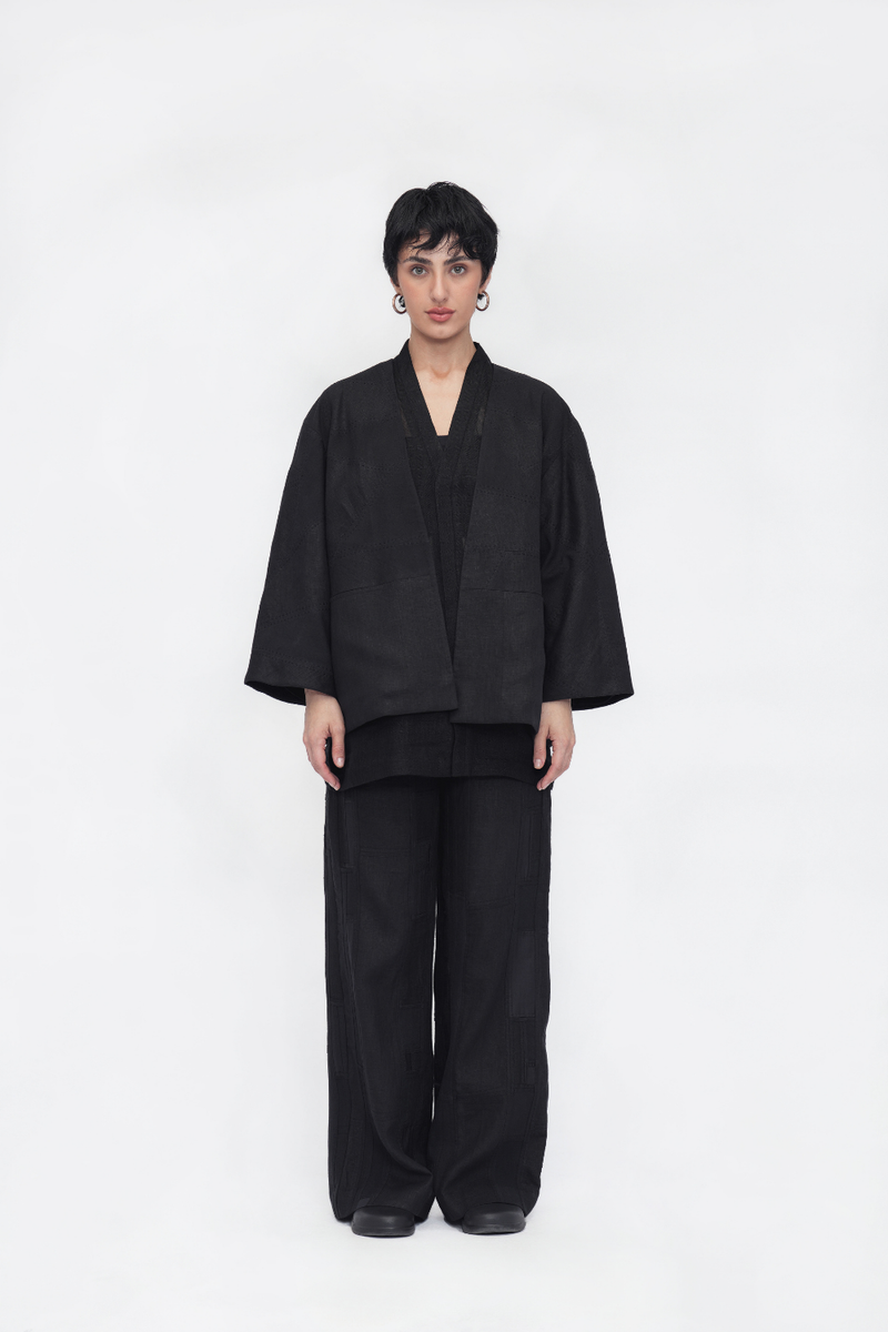 Pema Overlay cotton by Turn Black in black color for women Worldwide