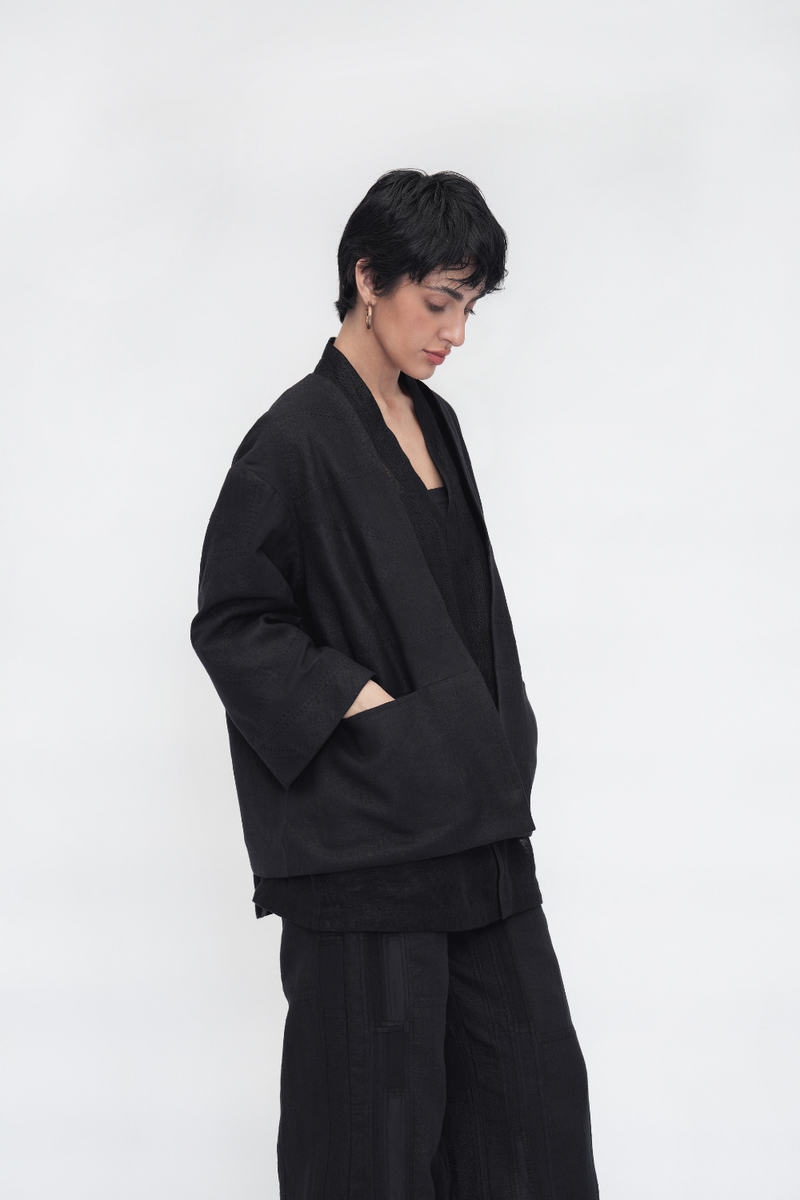 Pema Overlay cotton by Turn Black in black color for women Worldwide