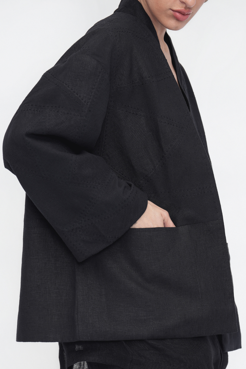 Pema Overlay cotton by Turn Black in black color for women Worldwide