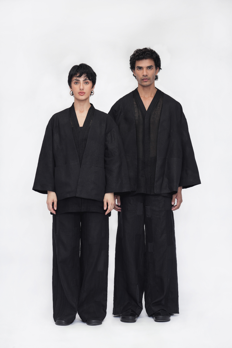 Pema Overlay cotton by Turn Black in black color for women Worldwide