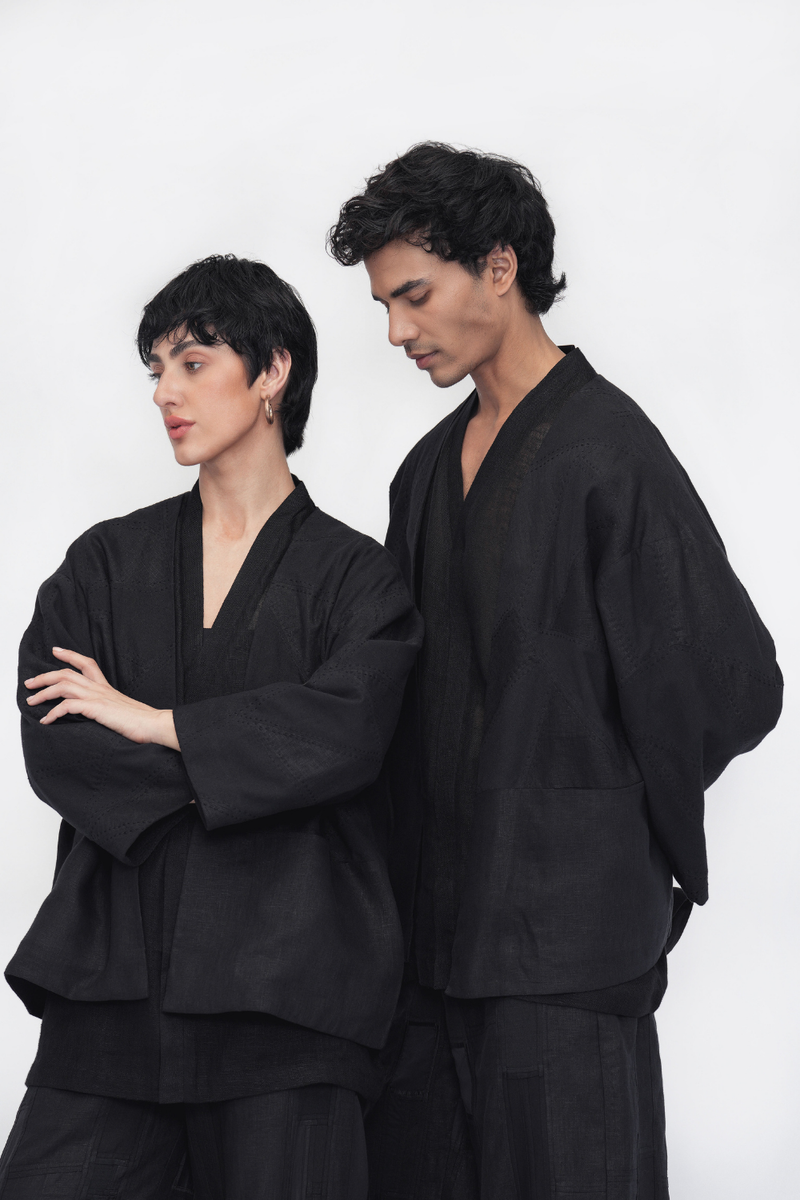 Pema Overlay cotton by Turn Black in black color for women Worldwide