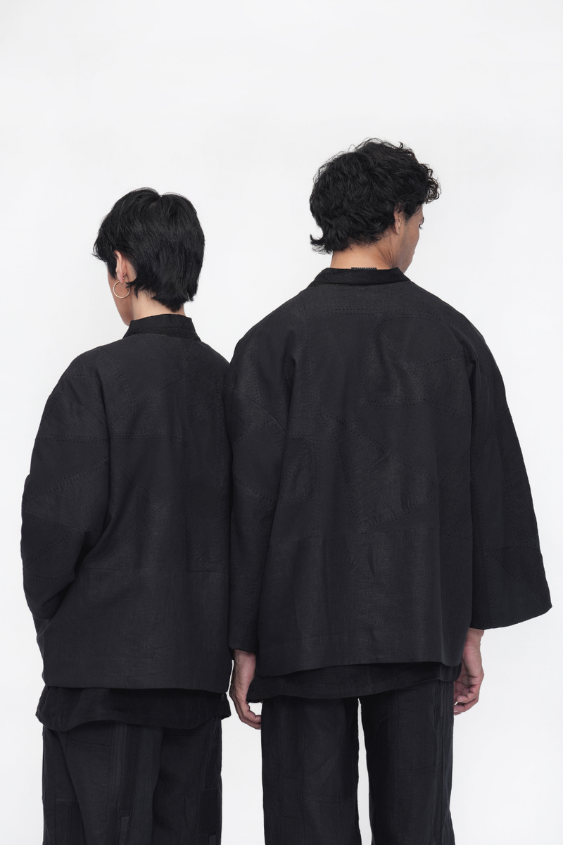 Pema Overlay cotton by Turn Black in black color for women Worldwide