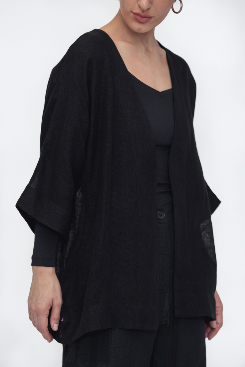 Chime Overlay linen by Turn Black in black color for women Worldwide
