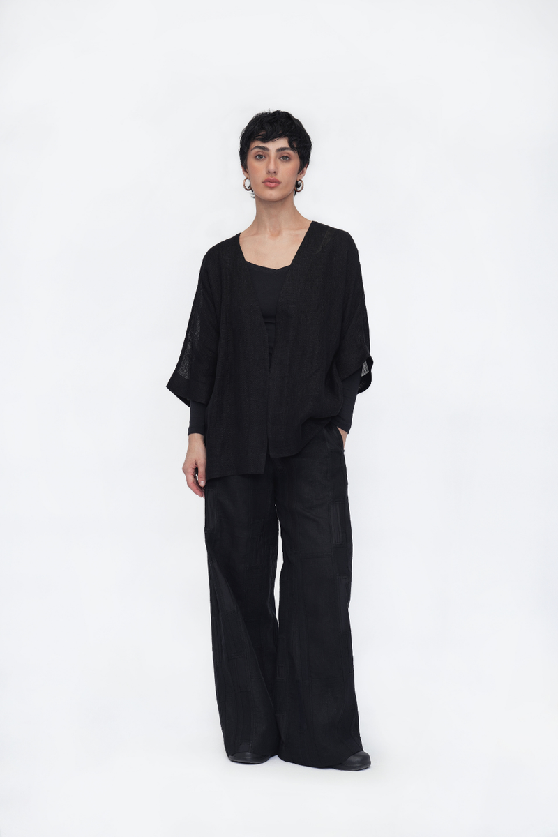 Chime Overlay linen by Turn Black in black color for women Worldwide