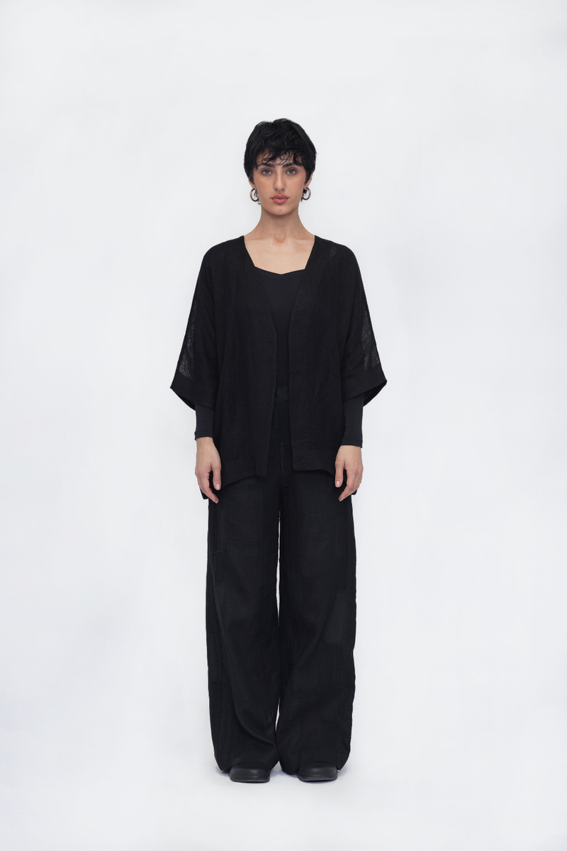 Chime Overlay linen by Turn Black in black color for women Worldwide