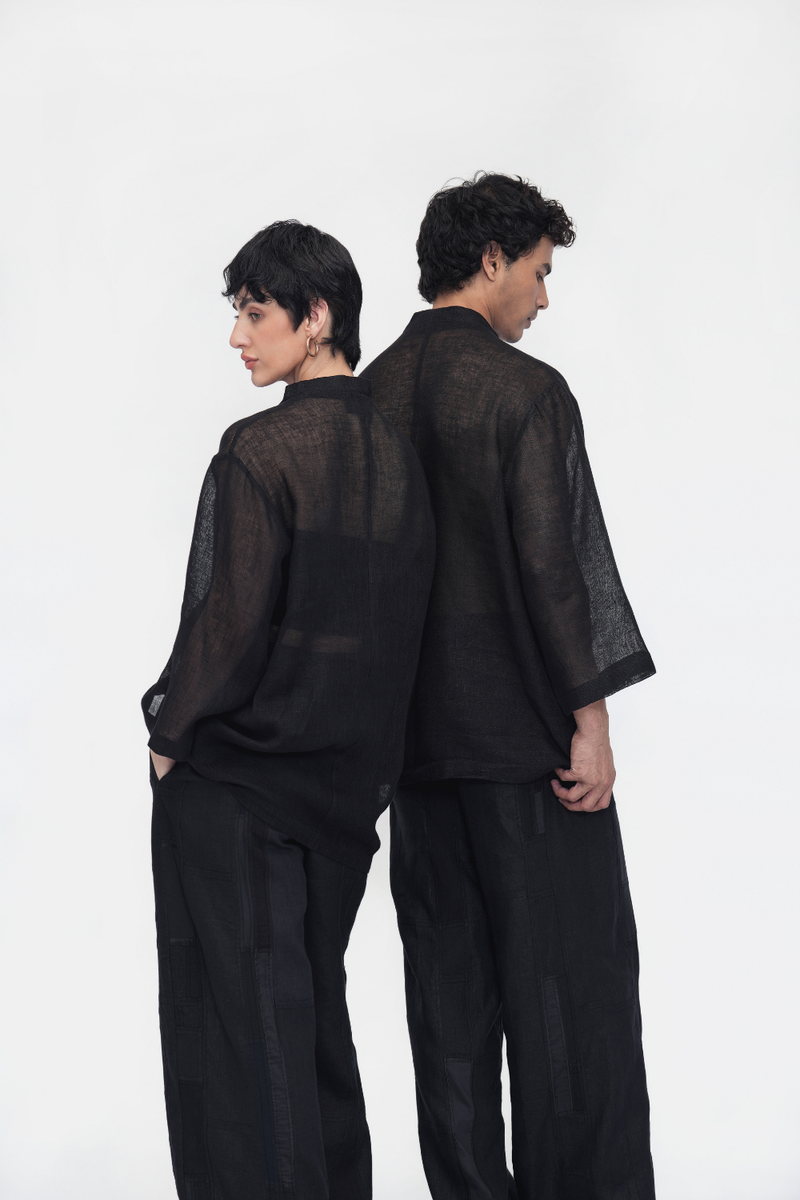 Deche Shirt linen by Turn Black in black color for women Worldwide