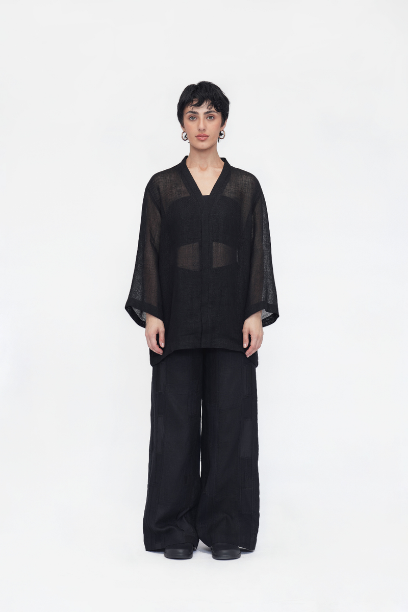 Deche Shirt linen by Turn Black in black color for women Worldwide