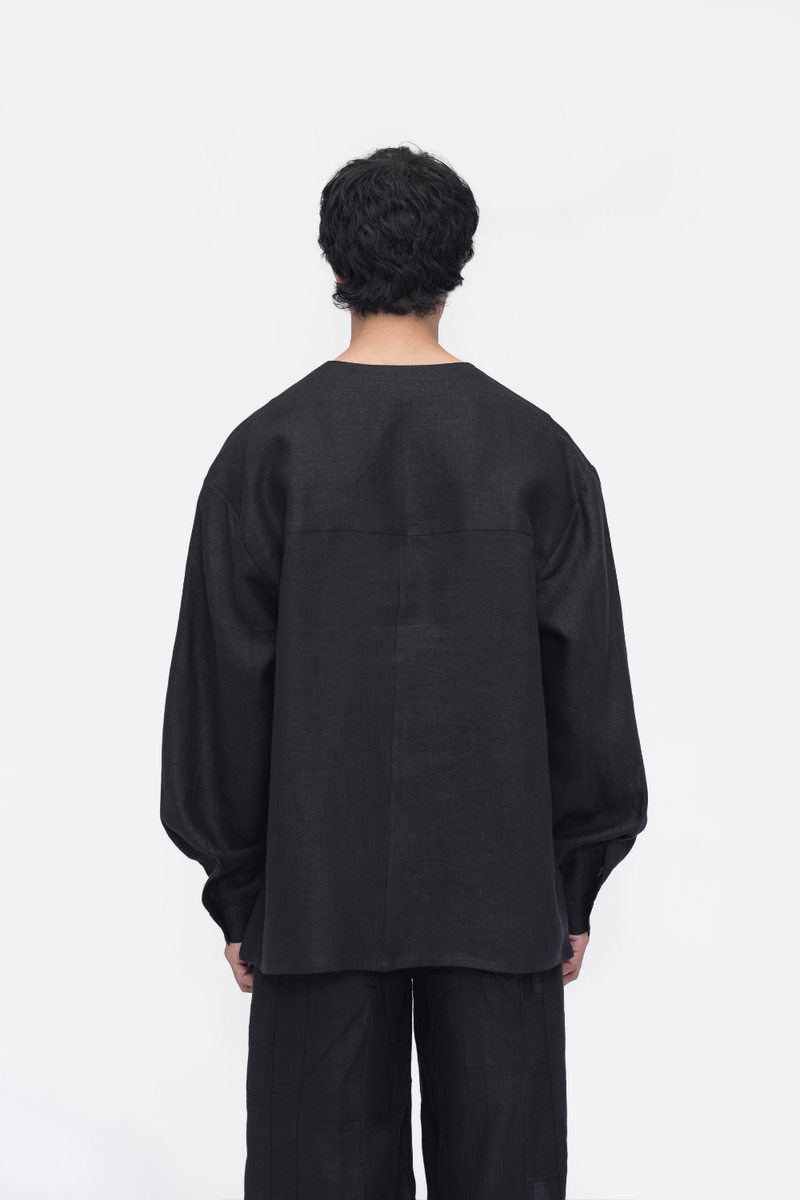 Jampa Top linen by Turn Black in black color for women Worldwide
