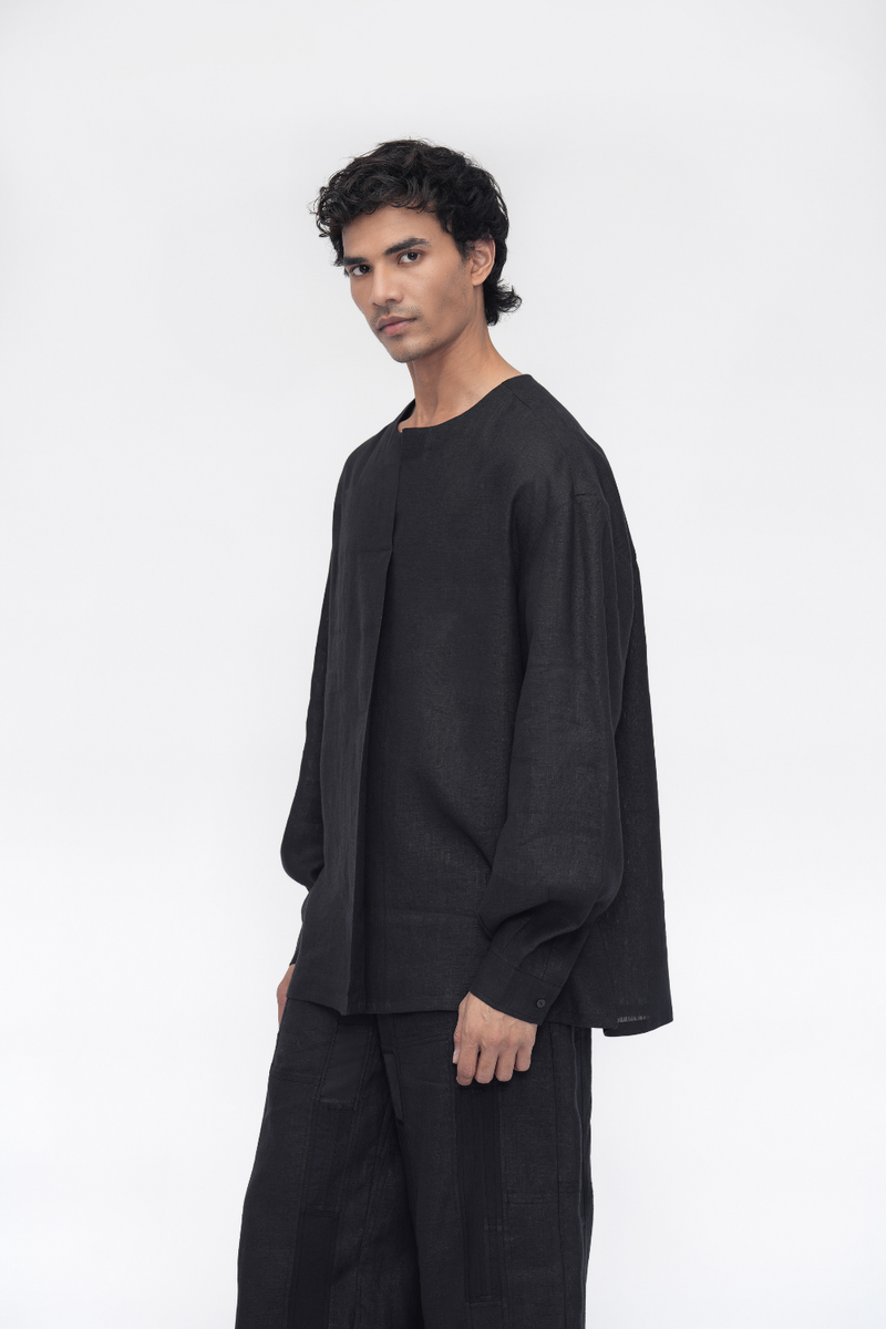 Jampa Top linen by Turn Black in black color for women Worldwide