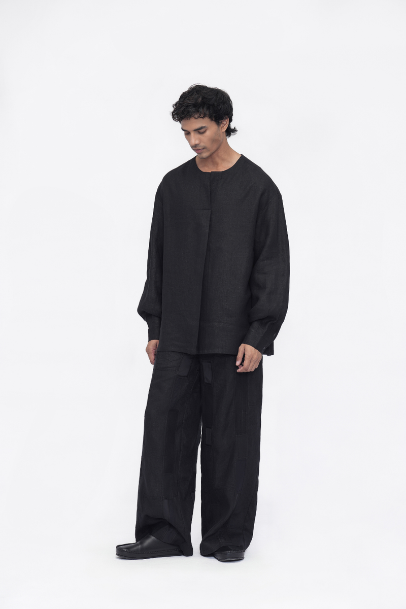 Jampa Top linen by Turn Black in black color for women Worldwide