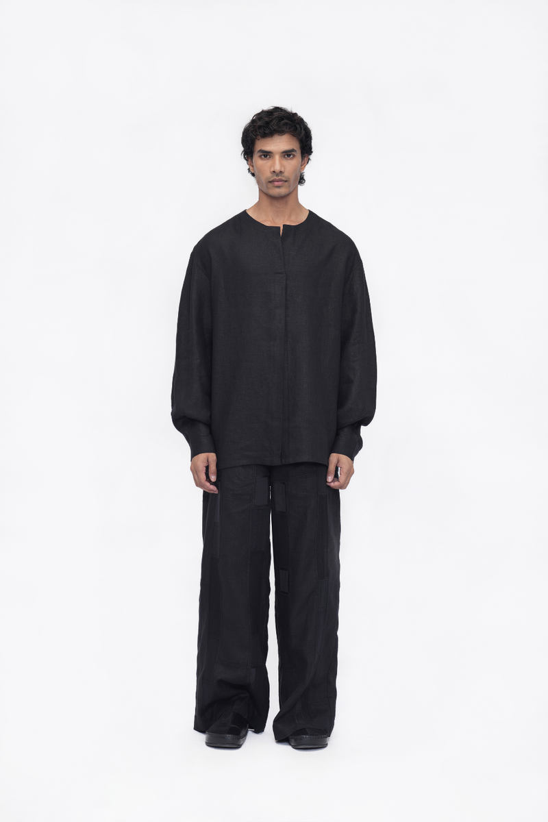Jampa Top linen by Turn Black in black color for women Worldwide