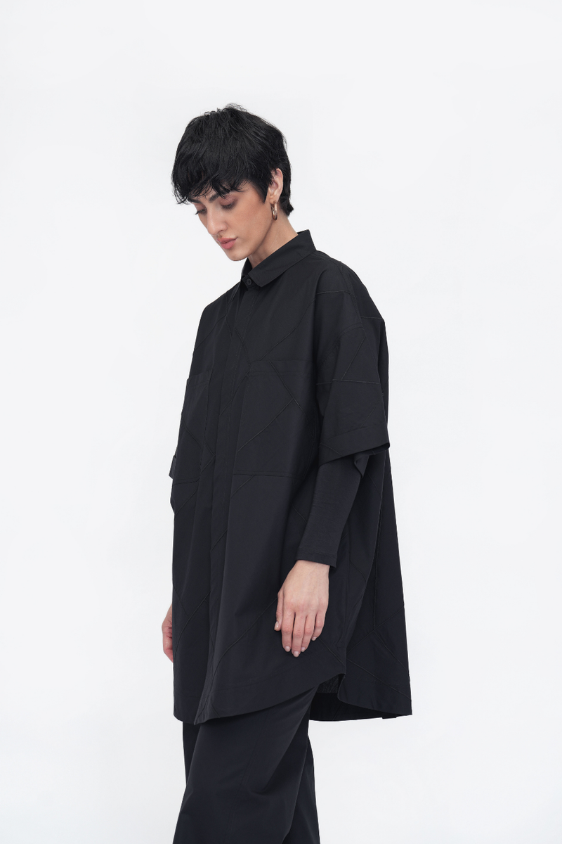 Tara Shirt poplin by Turn Black in black color for women Worldwide