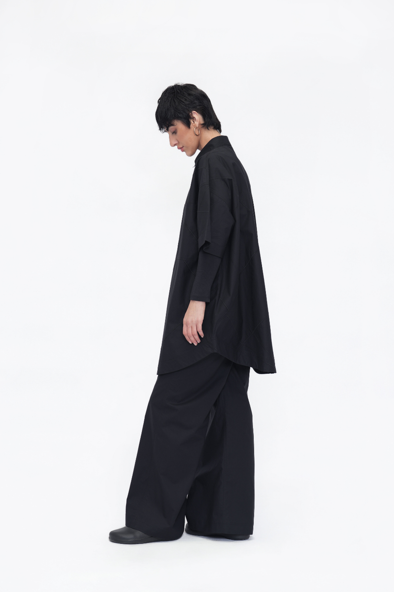 Tara Shirt poplin by Turn Black in black color for women Worldwide