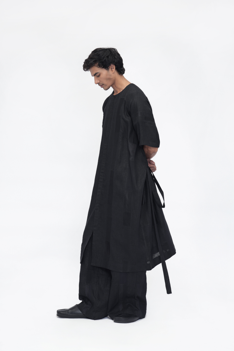 Jigmet Tunic patchwork by Turn Black in black color for women Worldwide