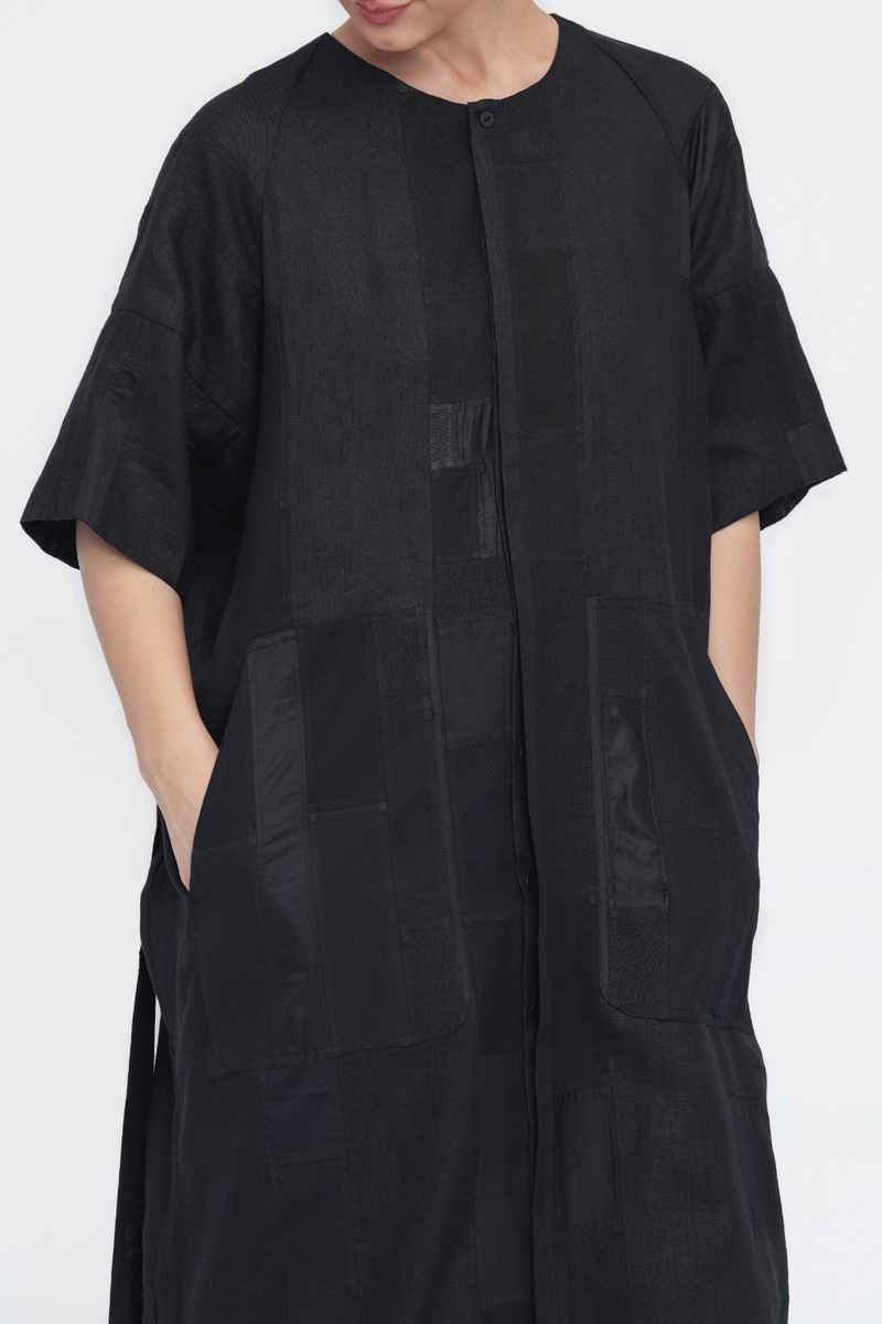Jigmet Tunic patchwork by Turn Black in black color for women Worldwide