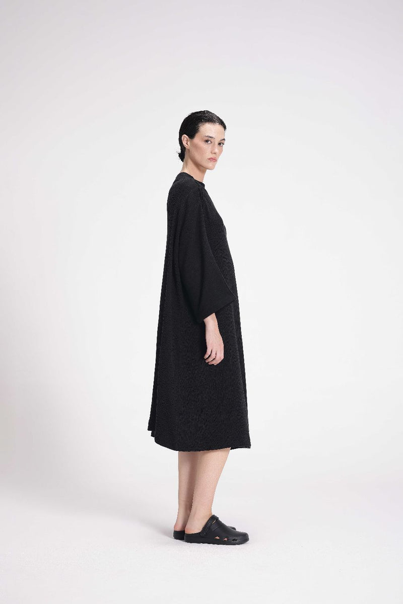 Textured High Neck Tunic cotton by Turn Black in black color for women Worldwide