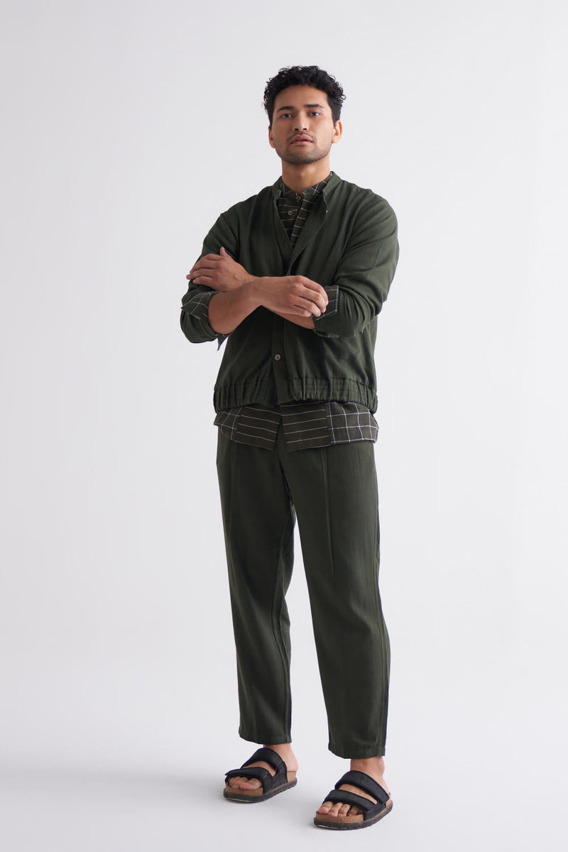 Short Jacket Co-ord - Olive