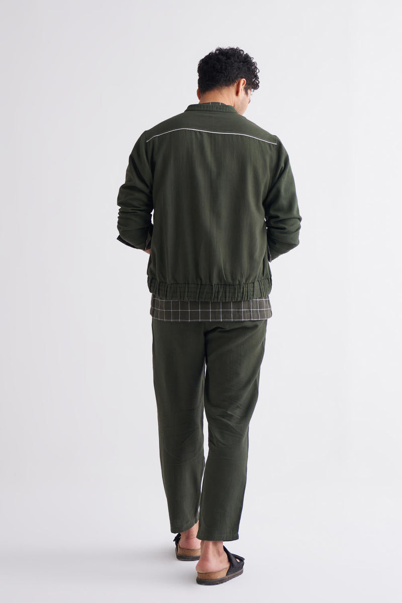 Short Jacket Co-ord - Olive