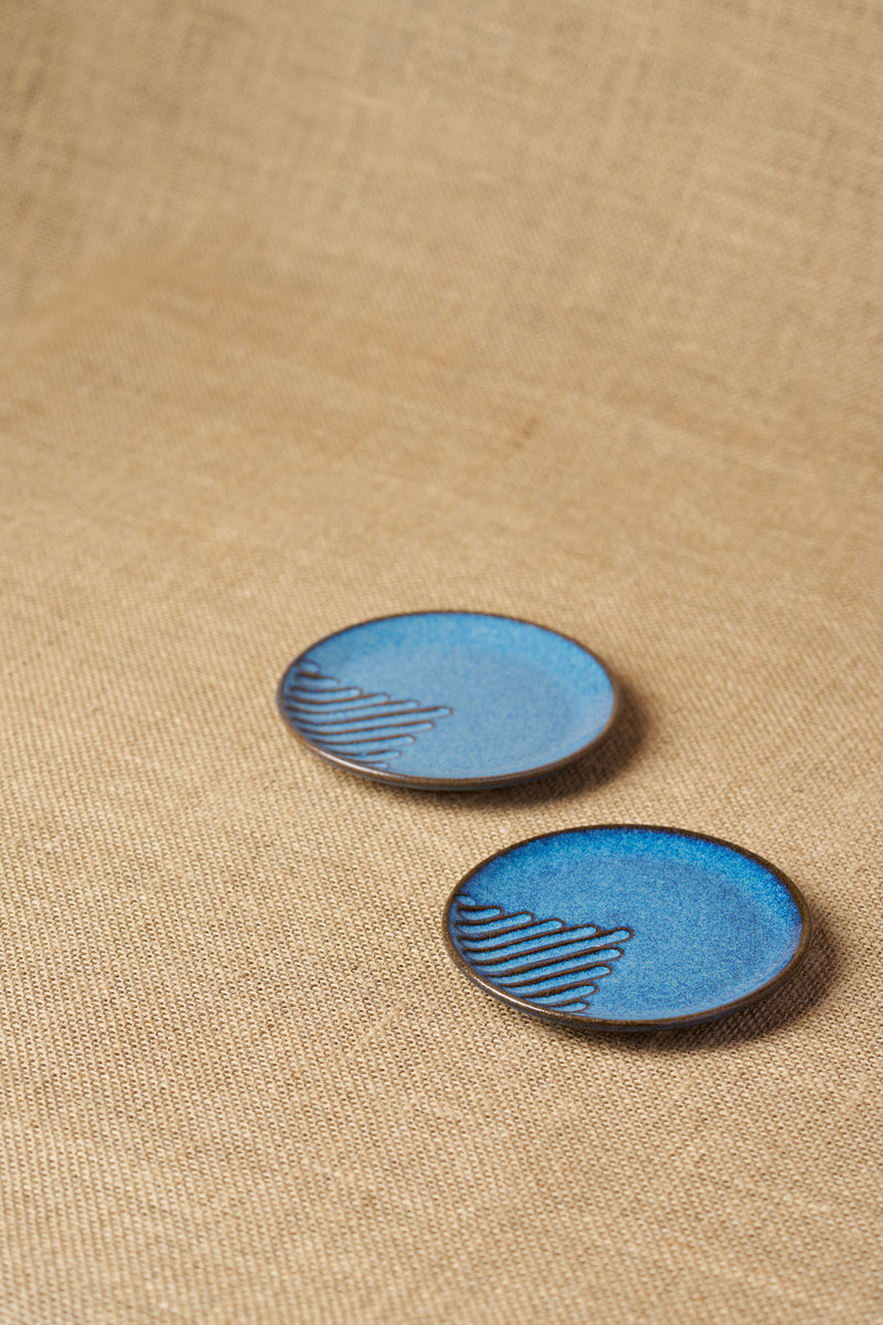 Tiger Hill Dessert Plate-Lines (Set of-2)