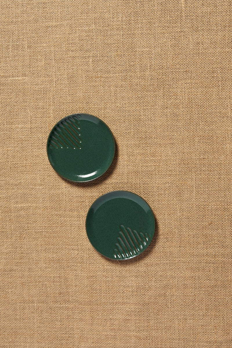 Tiger Hill Dessert Plate-Lines (Set of-2)