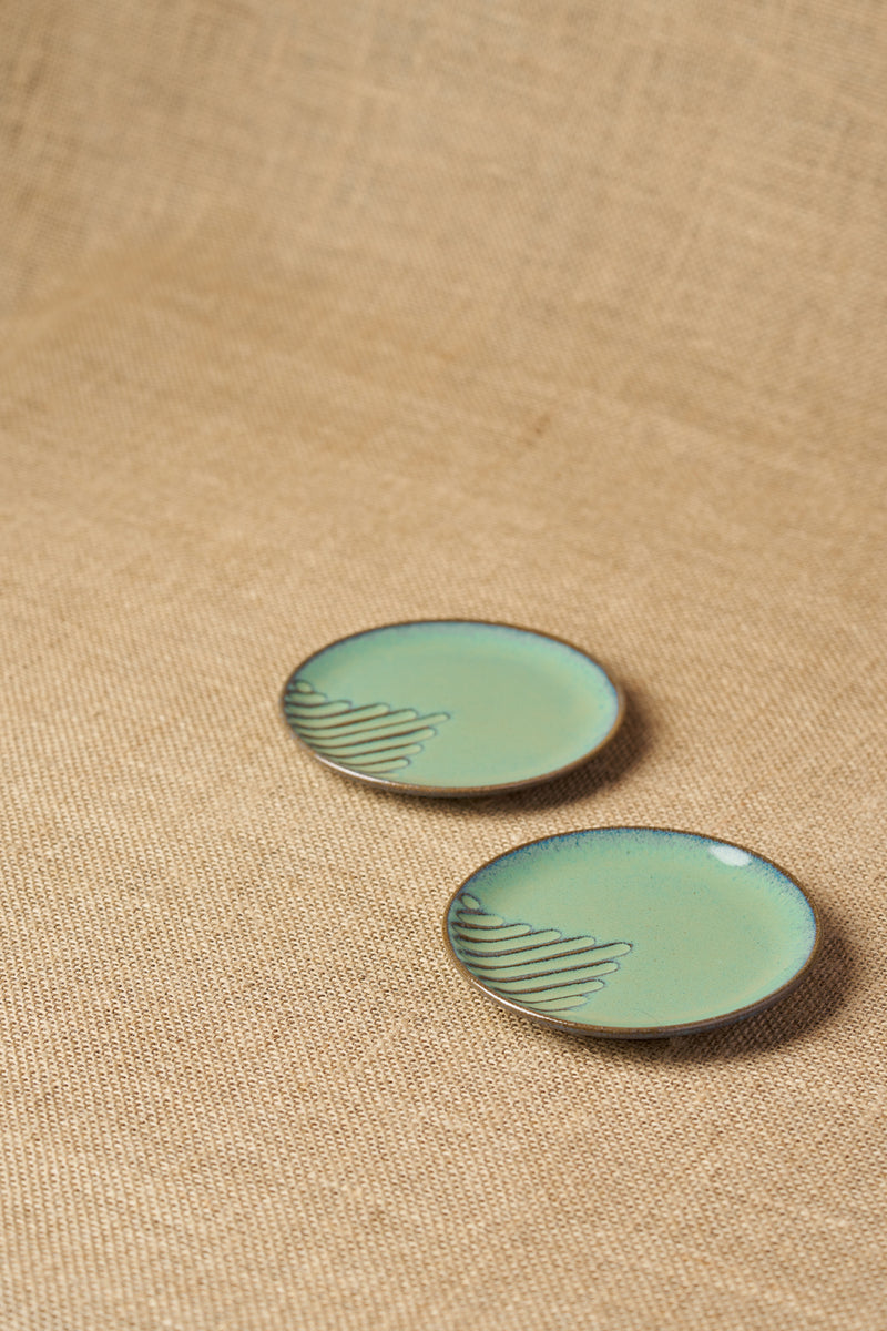 Tiger Hill Dessert Plate-Lines (Set of-2)
