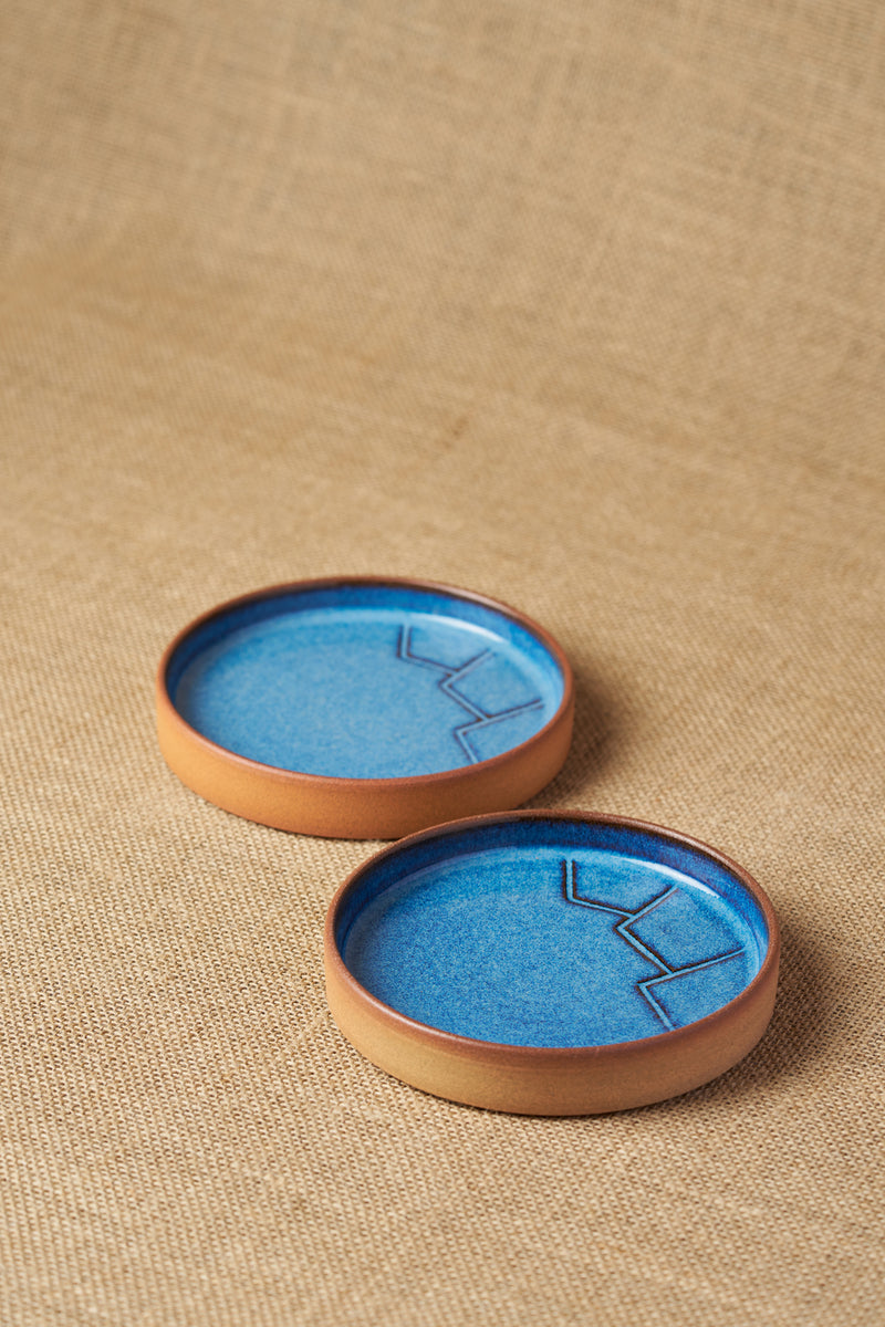 Tiger Hill Snack Plate-Mountain Pattern (Set of 2)