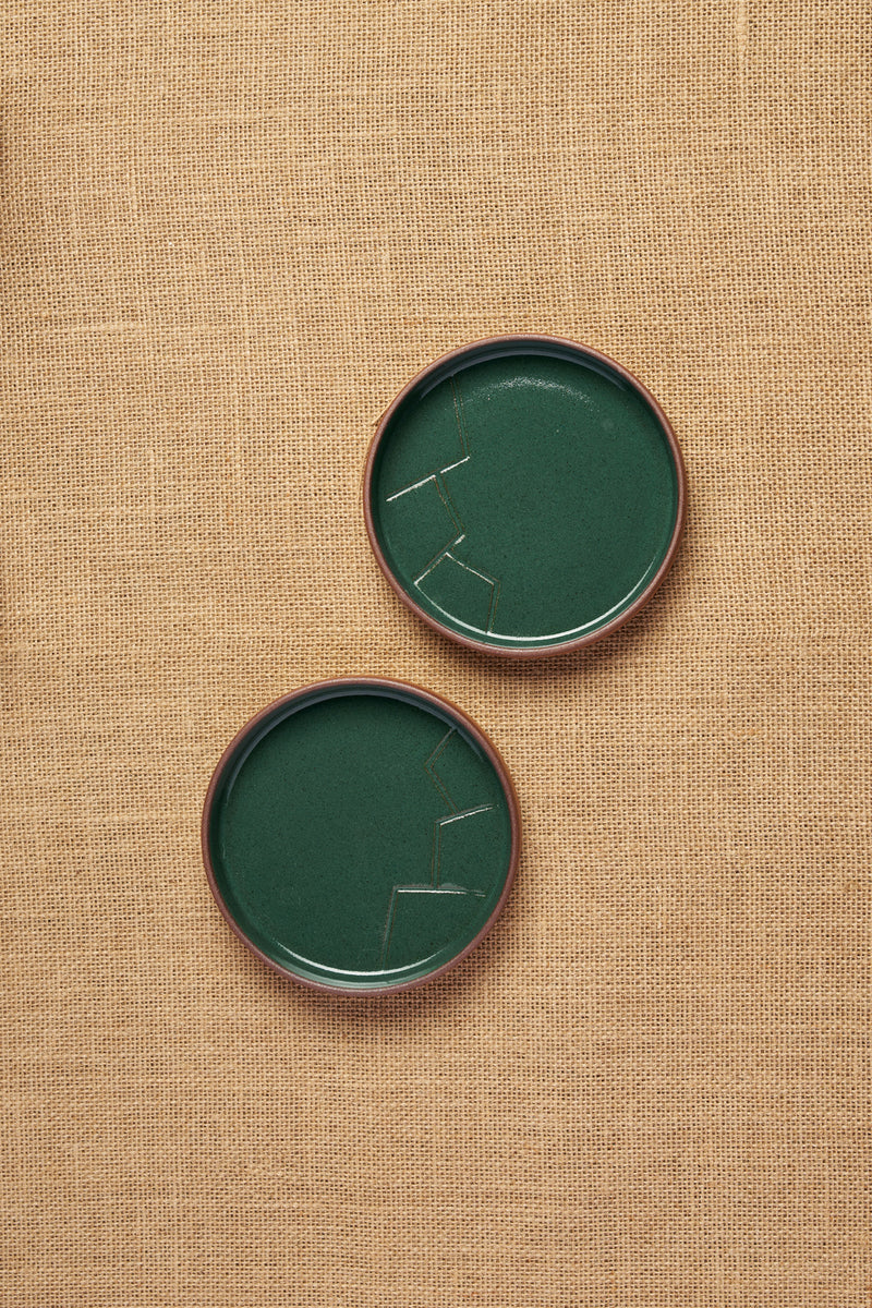 Tiger Hill Snack Plate-Mountain Pattern (Set of 2)