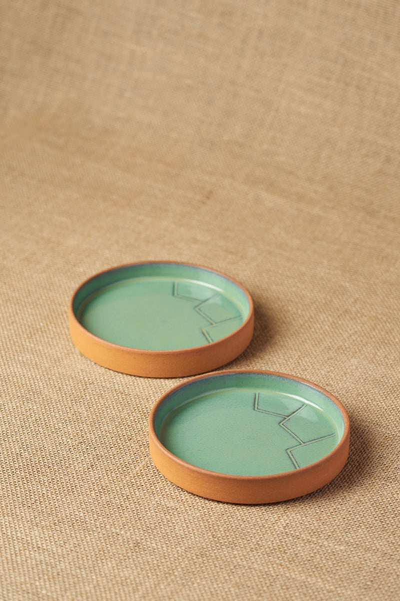 Tiger Hill Snack Plate-Mountain Pattern (Set of 2)