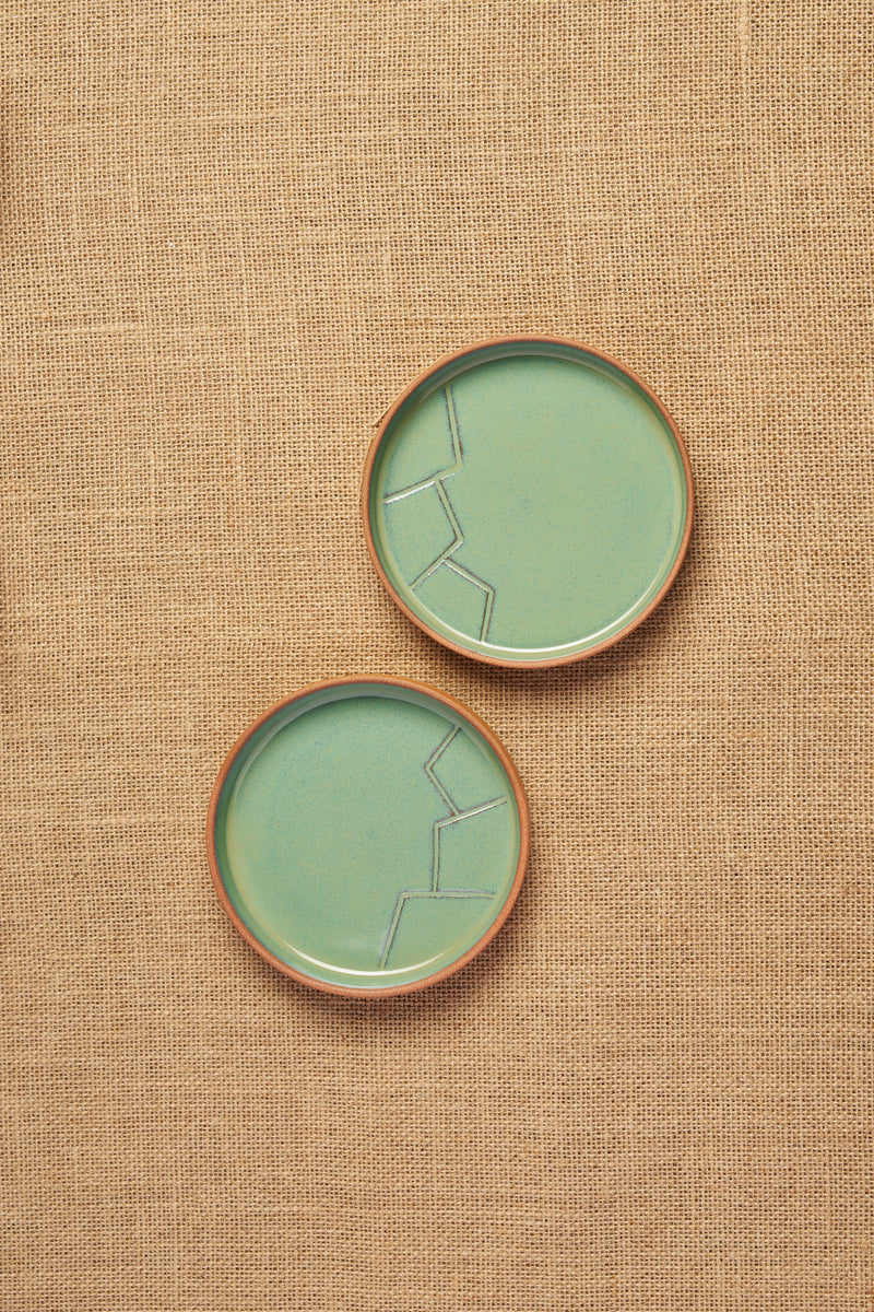 Tiger Hill Snack Plate-Mountain Pattern (Set of 2)