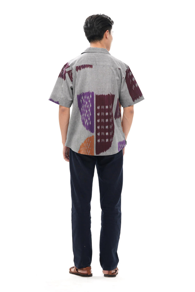 TOBU MENS RESORT SHIRT 100% cotton by Translate Men in grey color for men Worldwide